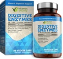 Enzymes digestifs de la vitamine Bounty - Prébiotiques avec 18 Enzymes, Enzymes digestifs pour les femmes et les hommes, Supplément de digestion, aide à briser les graisses, protéines et glucides - 30 Capsules