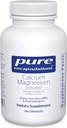 Encapsulations pures Magnésium de calcium (Citrate) - 240 g Calcium et 240 g Magnésium - Soutien de la santé osseuse - Non-OGM et végétalien - 90 capsules