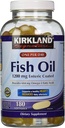Kirkland Signature Enteric Coated Fish Oil Omega 3 1200 MG Fish Oil, 684 MG d'acides gras Omega 3 et 180 softgels