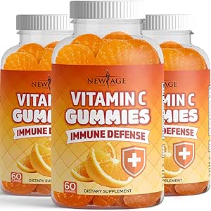 Vitamine C Gommies Orange Vitamine C Gommy - Soutient un système immunitaire sain - Végétarien sans gluten (180 Gommies)