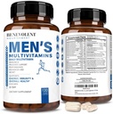 Multivitamine de Nourriture Benevolent pour les hommes - soutient l'énergie et la santé globale - Vitamines quotidiennes essentielles pour les hommes, la biotine, le magnésium, le zinc et l'antioxydant pour la santé immunitaire - Non-OGM,120 capsules