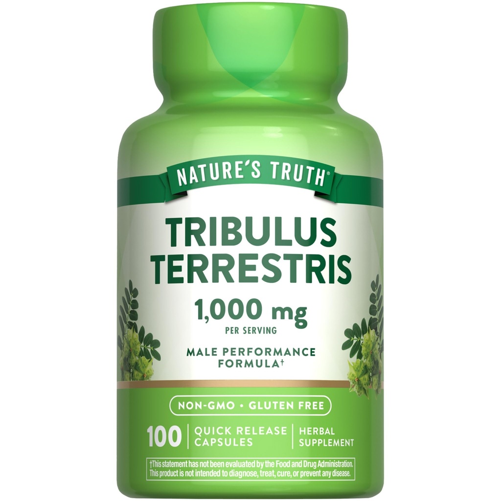 Nature's Truth Tribulus Terrestris for Men | 1000mg | Capsules | Non-GMO & Gluten Free Supplement