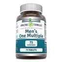 Formules étonnantes Multivitamines masculines Basées sur les aliments.Comprimés Suppléments de vitamines, minéraux, 25 millions d'UFC probiotiques et enzymes alimentaires (1 paquet, 75 comte)