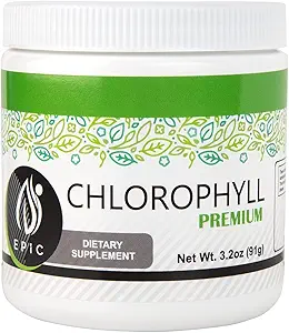 Epic Black Label Supplément alimentaire en poudre de chlorophylle Premium. Chlorophylle naturel C'est Potent et efficace, facile à prendre avec une touche de menthe.