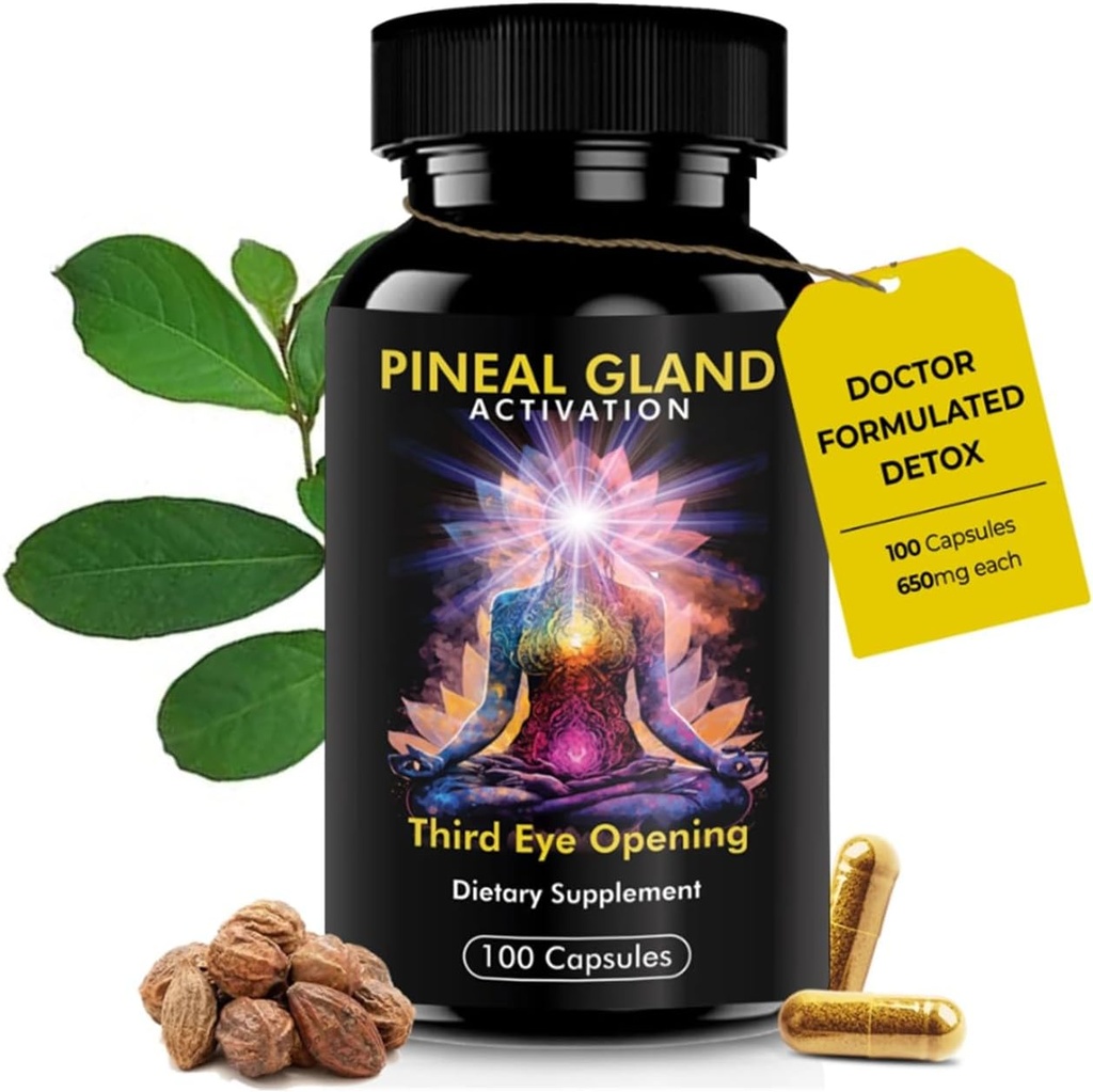 Pineal Gland Activation Supplement - Supports Decalcification, Third Eye Awakening, Intuition, and Mental Clarity - 100 Vegan Capsules
