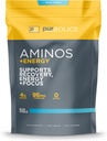 Purbolics Aminos + Énergie , soutient la récupération, l'énergie et le focus , 95mg de caféine, 0 calories et 60 portions (Blue Steele)