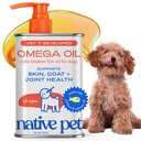 Huile de poisson d'Oméga 3 pour les chiens et les chats - Promotion de la peau saine, du manteau brillant et des articulations fortes - Fabriqué avec de l'huile de saumon sauvage d'Alaska pour les chiens – Oméga 3 6 9 supplément liquide - 8oz