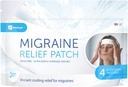 Patch de soulagement de la migraine, Patchs de refroidissement pour la migraine, la fièvre, l'hormone et les maux de tête, Refroidissement hydrogel sans mess et odor, fabriqué aux États-Unis, 1 pack (4 x Patchs) Blanc