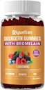 Quercétine avec Bromelain, Zinc et Vitamine C - Vitamines cardiovasculaires, soutien à la consommation -Vegan - Quercétine pure pour les enfants et les adultes - Non-OGM 60 Compte