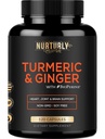 Curcumine curcumine avec biopérine et gingembre, poivre noir et 95% Curcuminoïdes - Suppléments de curcuma haute absorption pour la santé cardiaque - Non-OGM, sans gluten - 120 capsules
