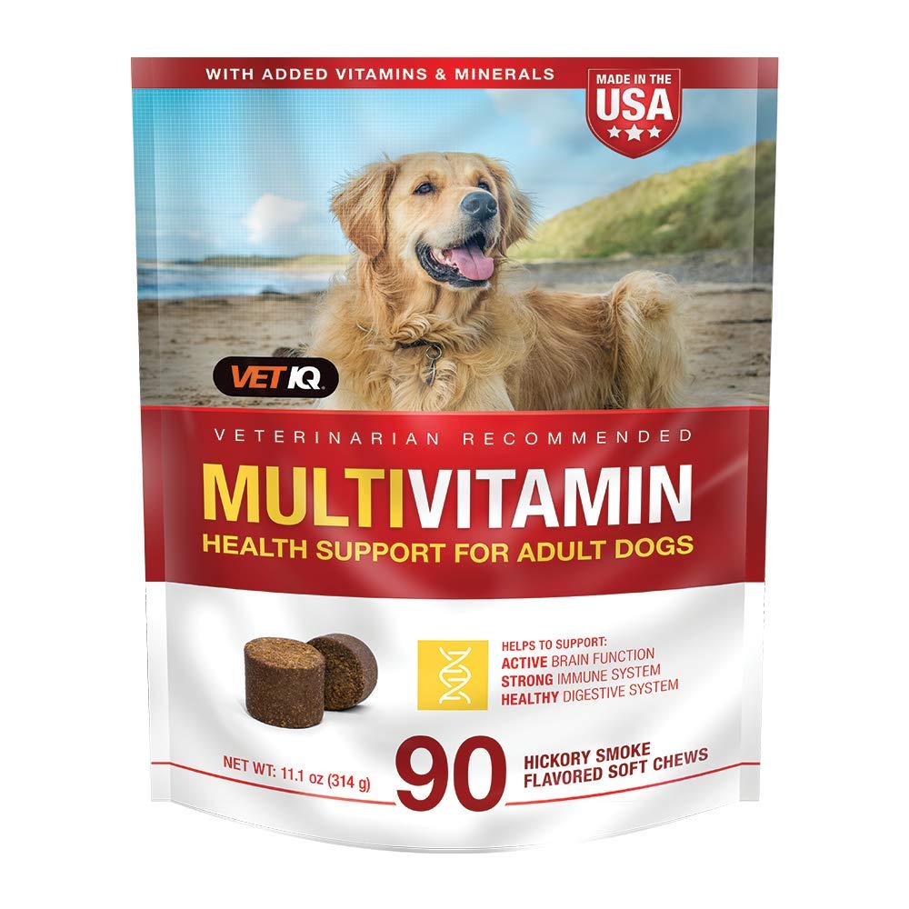 VetIQ Multivitamine Supplément pour chiens, Supplément de soutien de la santé Soft Chews, 90 Compte