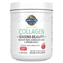 Jardin de la vie Herbe Fed Collagen Greens Poudre de beauté - Pommes, 14 portions, pour les femmes Huiles de cheveux, Collagène Peptides Poudre + Protéines + Supplément Verts