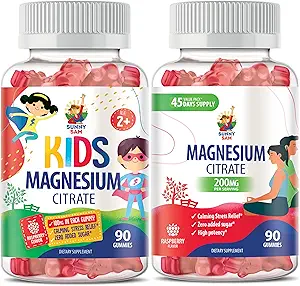 Gommies de magnésium pour les adultes et Gommies de magnésium pour les enfants et les adultes - 100mg - Chews de magnésium calme - Supplément à croquer pour l'humeur et le soutien musculaire