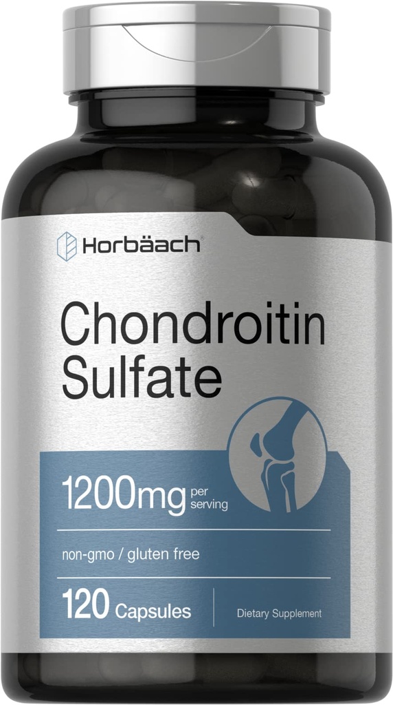 Horbaäch Chondroitin Sulfate 1200mg | 120 Capsules | Non-GMO & Gluten Free Supplement