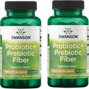 Swanson Prebiotic + Probiotic Fibre - Supplément naturel favorisant le système digestif et le soutien immunitaire de la santé - Aides Régulière et santé de l'IG - (60 capsules, 500 millions d'UCF chacune) (2 paquets)