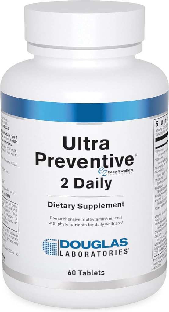 Douglas Laboratories Ultra Preventive 2 Daily | Multivitamin and Mineral Supplement to Support Energy Production, Immune Function, and Overall Health* | 60 Tablets