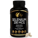 Cocó Mars N.M.D. Sélénium 200 mcg – Thyroïde et supplément de soutien immunitaire – Minéraux essentiels pour le métabolisme et la défense antioxydante – Sans gluten, sans lait et végétalien – 3 mois d'approvisionnement, 90 capsules de veg