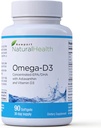 Omega-D3, EPA et DHA concentrés, Astaxanthine et vitamine D3.
