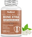 NuBest Bone Xtra - Résistance des os à base de plantes, Strontium Boost avec Citrate de strontium, Calcium, Magnésium de Marine Algae, Phosphore, Vitamine C, K2, D3.
