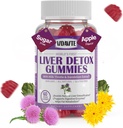 Nettoyez le foie sans sucre Détox & Gummies de réparation — 1500mg Supplément de chardon de lait avec artichaut, dandelion et 20+ herbes — Supplément de soutien du foie essentiel pour les hommes et les femmes(60 Gummes végétaliens)