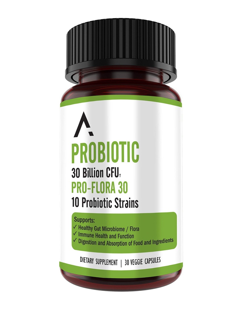 Ascendant Nutrition Bacillus Subtilis Probiotique - 30 milliards CFU Probiotiques multi-trains pour les femmes et les hommes - Soutient la santé digestif et gustative - 30 capsules
