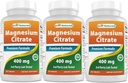 Meilleurs naturels Citrate de magnésium (Citrato de Magnesio) 400mg 250 comprimés (400 mg de magnésium élémentaire par 2 comprimés) (3)