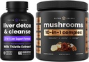 NutraChamps Liver Detox & Mushroom Powder - Cognition, Detox & Immunity Bundle