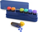 Organisateur hebdomadaire de pilules 1 fois par jour, KOVIUU Pill Box 7 Day, Portable Travel Pill Case, Une fois par jour Porte-conteneur de médicaments, Distributeur hebdomadaire de pilules pour supplément de vitamine médecine, Bleu