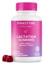 Supplément d'allaitement à la truie rose Gummies - Soutenir l'approvisionnement en lait maternel avec le chardon de lait, l'alfalfa, la vitamine D et le B12, Récupération postpartum, Essentiels d'allaitement - Framboise, 40 Compte