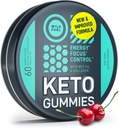 MCT Oil Keto Gummies Métabolisme de collagène Booster - Pré entraînement Gummy Energy Chews Keto Candy - énergie physique et mentale, faible teneur en glucides, faible teneur en calories - 60 Gummes de collagène de cerise pour les femmes et les hommes