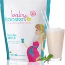 Baby Booster Tahitian Vanilla supplément de vitamines prénatales et de protéines Shake, sans caféine, tous naturels, Végétarien DHA, haute protéine, Méthyl Folate, B vitamines, idéal pour la maladie du matin, 1 lb