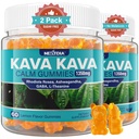 Gommies Kava Kava, sans sucre Gommies calmes w/Rhodiola Rosea, Ashwagandha, L-Theanine, GABA, mélange Kava sans mélatonine pour la relaxation, calme et focus - Alternative aux capsules de poudre de Kava, végétalien 120 Ct