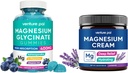 Glycinat de magnésium Gummies avec Ashwagandha, Crème de magnésium - Sommeil, Crampe musculaire et relaxation