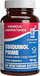 Ultra Absorption Ubiquinol CoQ10 Supplement - Coenzyme Q10 Supplement for Heart Immune Energy Cellular & Brain Support - Vegetarian Non-GMO & Made in The USA in cGMP Facilities - 60 Servings