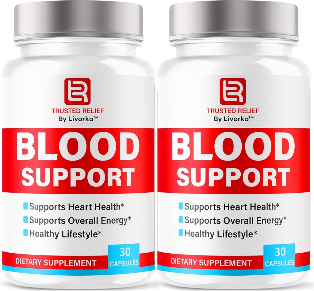 (2 Pack) Trusted Relief Blood Support Capsules - Official TrustedRelief Blood Support Vitamin Pills, Natural Trusted Relief Advanced Premium Formula Wellness & Overal Health, 60 Capsules for 2 Months