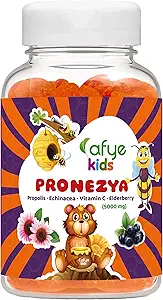 enfants PRONEZYA Système Immune Booster Gummies en forme d'animal - Système immunitaire Soutien Vitamines Supplément pour adultes et enfants Propolis, Echinacea, Vitamine C, Elderberry, 5000mg-30 nombre(Pack de 1)