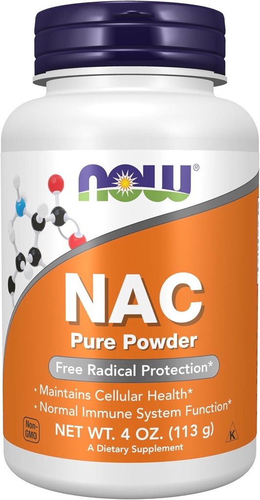 Suppléments, NAC (N-acétyl Cysteine) 600 mg Poudre pure, protection radicale libre*, santé cellulaire*, fonction du système immunitaire* 4-Ounce (113 g)