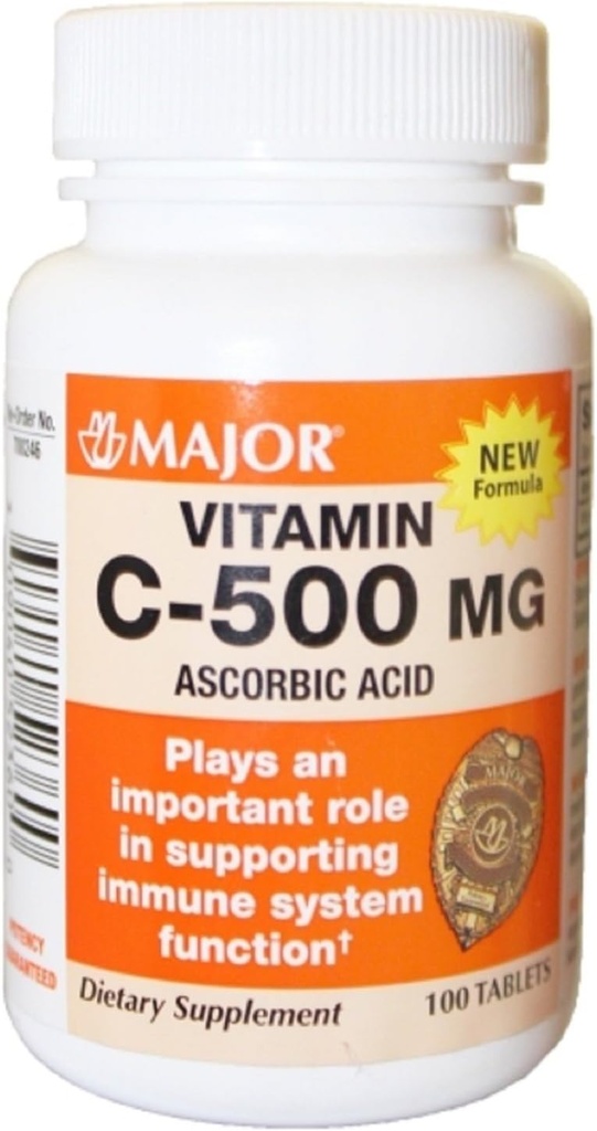 Major Vitamin C 500 mg - 100 Tabs (3 Pack)