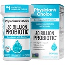 CHOIX du médecin Probiotiques 60 milliards CFU - 10 souches + Prébiotiques organiques - Santé immunitaire, digestive et gorgée - Soutien à la constipation occasionnelle, à la diarrhée, au gaz et au blottis - pour les femmes et les hommes - 84ct
