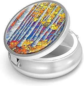 Pill Box 3 Compartiment,Petite Pill Case pour Purse ou Pocket,Organisateur de médicaments mignons,Portable Pill Container Holder pour tenir les vitamines, médicaments, huile de poisson et suppléments,Unique Design Gifts