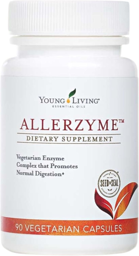 Allerzyme de vie jeune - 90 ct Capsules de complément alimentaire - Complexe enzymatique végétarien avec Tarragon et Ginger huiles essentielles Premium pour le soutien digestif