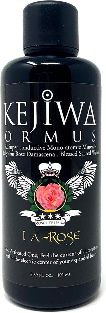 Kejiwa I A-Rose Ormus: Minéraux d'or mono-atomique infusés de rose biologique Damascena.