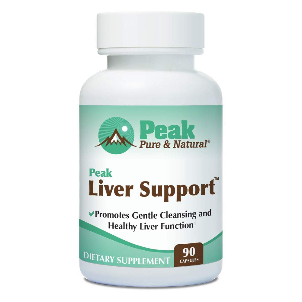 Peak Pure & Natural Peak Liver Support Lait Thistle Based Liver Support Supplément de nettoyage et de désintoxication du foie 90 Capsules