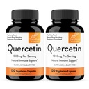 Sandhu's Quercetin Capsules Végétariennes Suppléments 120 Compte (paquet de 2)