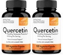Sandhu's Quercetin Vegetarian Capsules Supplements 120 Count (Pack of 2) | Bioflavonoids for Immune Support & Respiratory Health, Seasonal Allergy Support | Quercitin for Men and Women