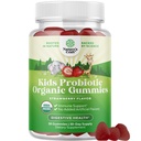 Immune Booster Kids Probiotic Gummies - Bacillus Subtilis Probiotic for Kids Upset Stomach Nettoyez le corps Immune Boost et Colon Detox - Relief de constipation et vitamine santé digestive Gummy