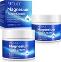 Crème de magnésium pour le corps - Huile de magnésium pour pieds, Lotion de magnésium Pure Premium avec vitamine E et huile d'amande pour la douleur musculaire