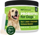 Animal Ultimates Probiotiques pour chiens – Probiotiques pour chiens de 22 espèces pour le soutien digestif et la récupération des antibiotiques – Supplément de peau et de manteau, améliore la vitalité – fournitures de santé pour chiens (1 paquet)
