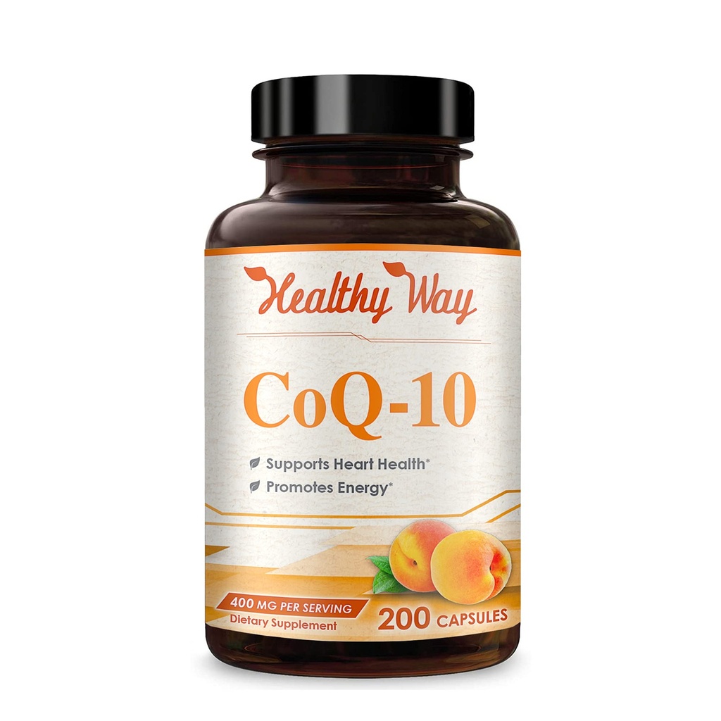 Healthy Way CoQ10 400mg 200 Capsules Absorption rapide - Non-OGM