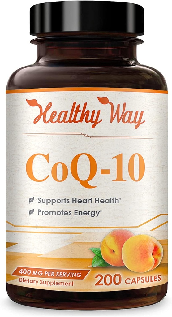 Healthy Way CoQ10 400mg 200 Capsules Absorption rapide - Non-OGM